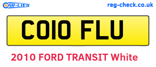 CO10FLU are the vehicle registration plates.