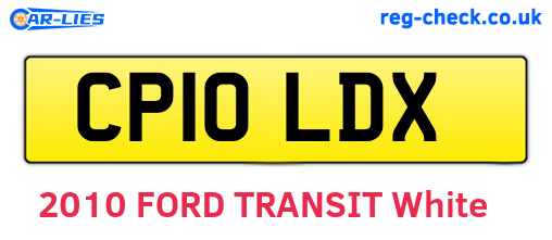 CP10LDX are the vehicle registration plates.