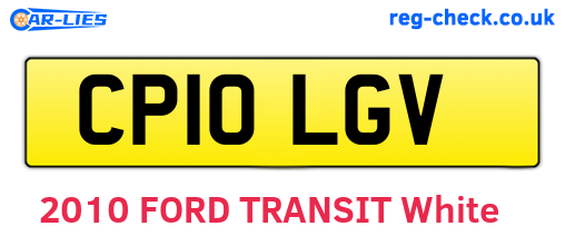 CP10LGV are the vehicle registration plates.