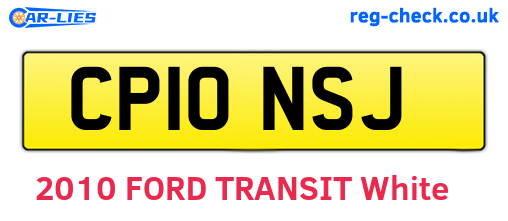CP10NSJ are the vehicle registration plates.