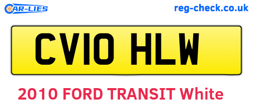 CV10HLW are the vehicle registration plates.