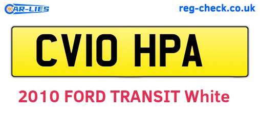 CV10HPA are the vehicle registration plates.