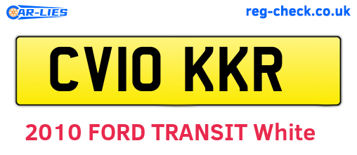 CV10KKR are the vehicle registration plates.