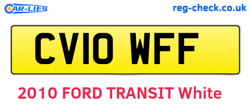 CV10WFF are the vehicle registration plates.