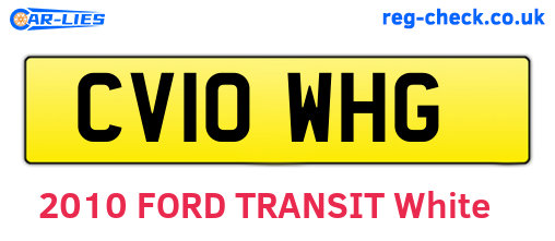 CV10WHG are the vehicle registration plates.