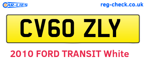 CV60ZLY are the vehicle registration plates.