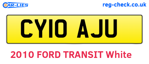 CY10AJU are the vehicle registration plates.