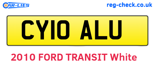 CY10ALU are the vehicle registration plates.