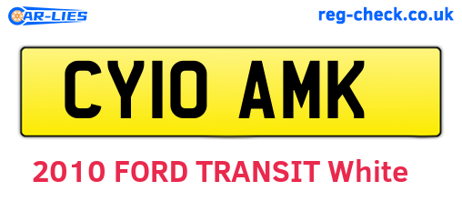 CY10AMK are the vehicle registration plates.