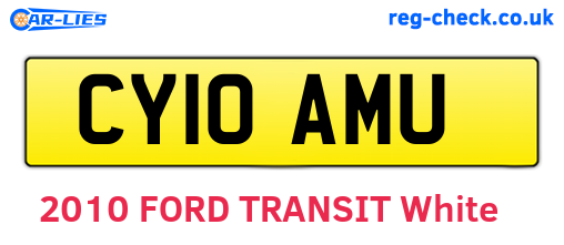 CY10AMU are the vehicle registration plates.
