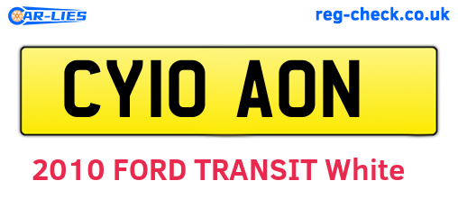 CY10AON are the vehicle registration plates.