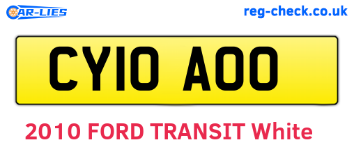 CY10AOO are the vehicle registration plates.