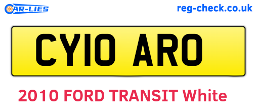 CY10ARO are the vehicle registration plates.