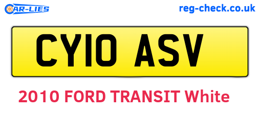 CY10ASV are the vehicle registration plates.