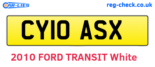 CY10ASX are the vehicle registration plates.