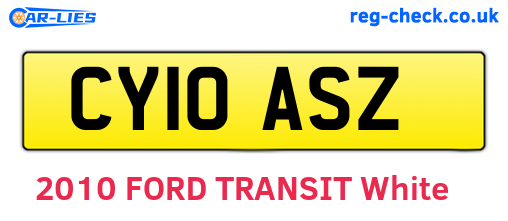 CY10ASZ are the vehicle registration plates.