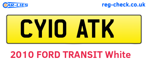 CY10ATK are the vehicle registration plates.