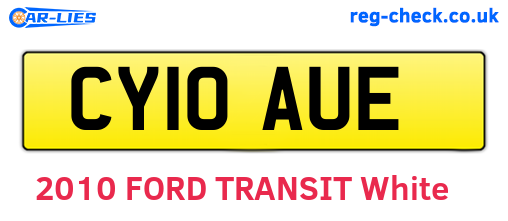 CY10AUE are the vehicle registration plates.