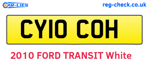 CY10COH are the vehicle registration plates.
