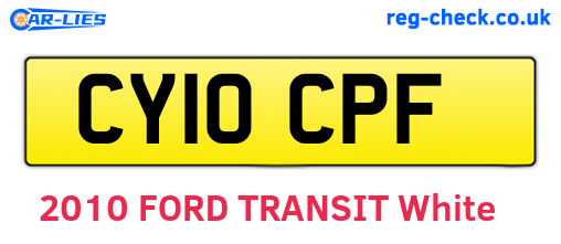 CY10CPF are the vehicle registration plates.