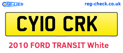 CY10CRK are the vehicle registration plates.