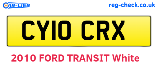CY10CRX are the vehicle registration plates.