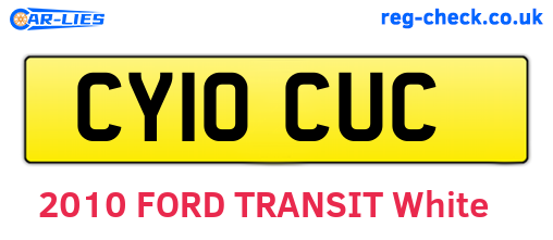 CY10CUC are the vehicle registration plates.