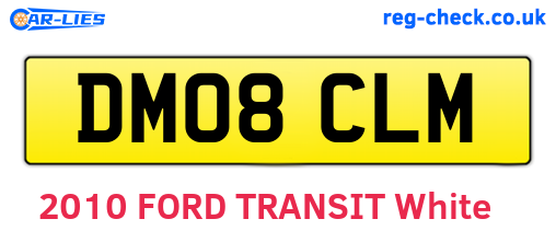 DM08CLM are the vehicle registration plates.