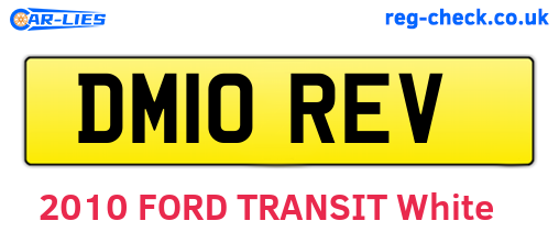 DM10REV are the vehicle registration plates.