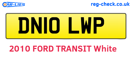 DN10LWP are the vehicle registration plates.