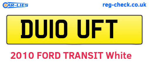 DU10UFT are the vehicle registration plates.