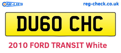 DU60CHC are the vehicle registration plates.