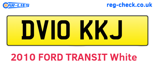 DV10KKJ are the vehicle registration plates.