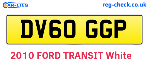 DV60GGP are the vehicle registration plates.