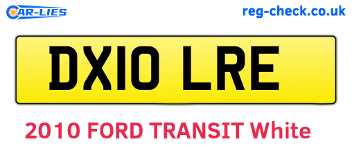 DX10LRE are the vehicle registration plates.