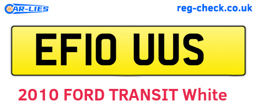EF10UUS are the vehicle registration plates.