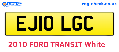 EJ10LGC are the vehicle registration plates.