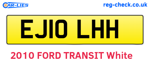 EJ10LHH are the vehicle registration plates.
