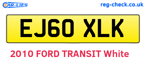 EJ60XLK are the vehicle registration plates.