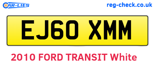 EJ60XMM are the vehicle registration plates.