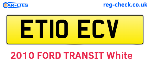 ET10ECV are the vehicle registration plates.