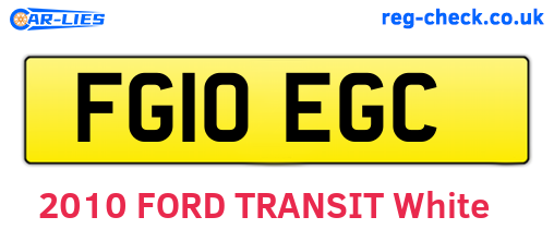 FG10EGC are the vehicle registration plates.
