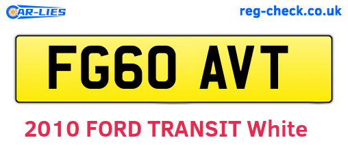 FG60AVT are the vehicle registration plates.