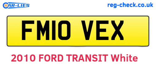 FM10VEX are the vehicle registration plates.