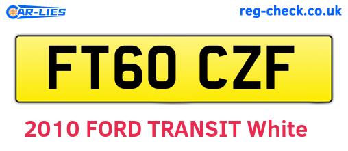 FT60CZF are the vehicle registration plates.