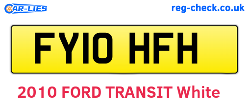 FY10HFH are the vehicle registration plates.