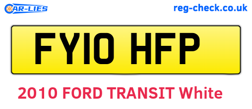 FY10HFP are the vehicle registration plates.
