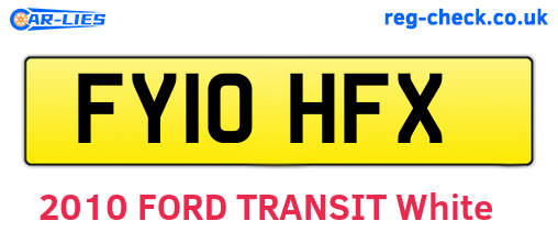 FY10HFX are the vehicle registration plates.