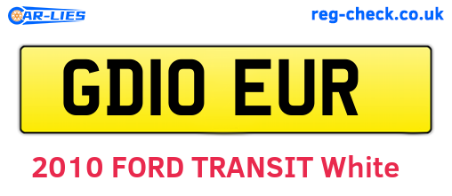 GD10EUR are the vehicle registration plates.