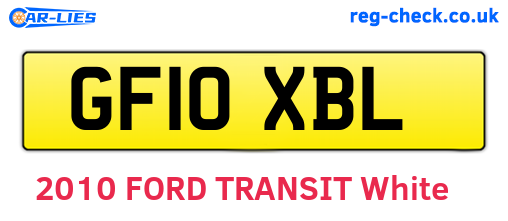GF10XBL are the vehicle registration plates.